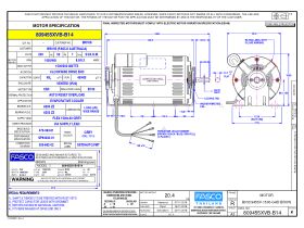 Specification Sheet - Fasco Fan Motor 1500-500W 809455XVB-B14
