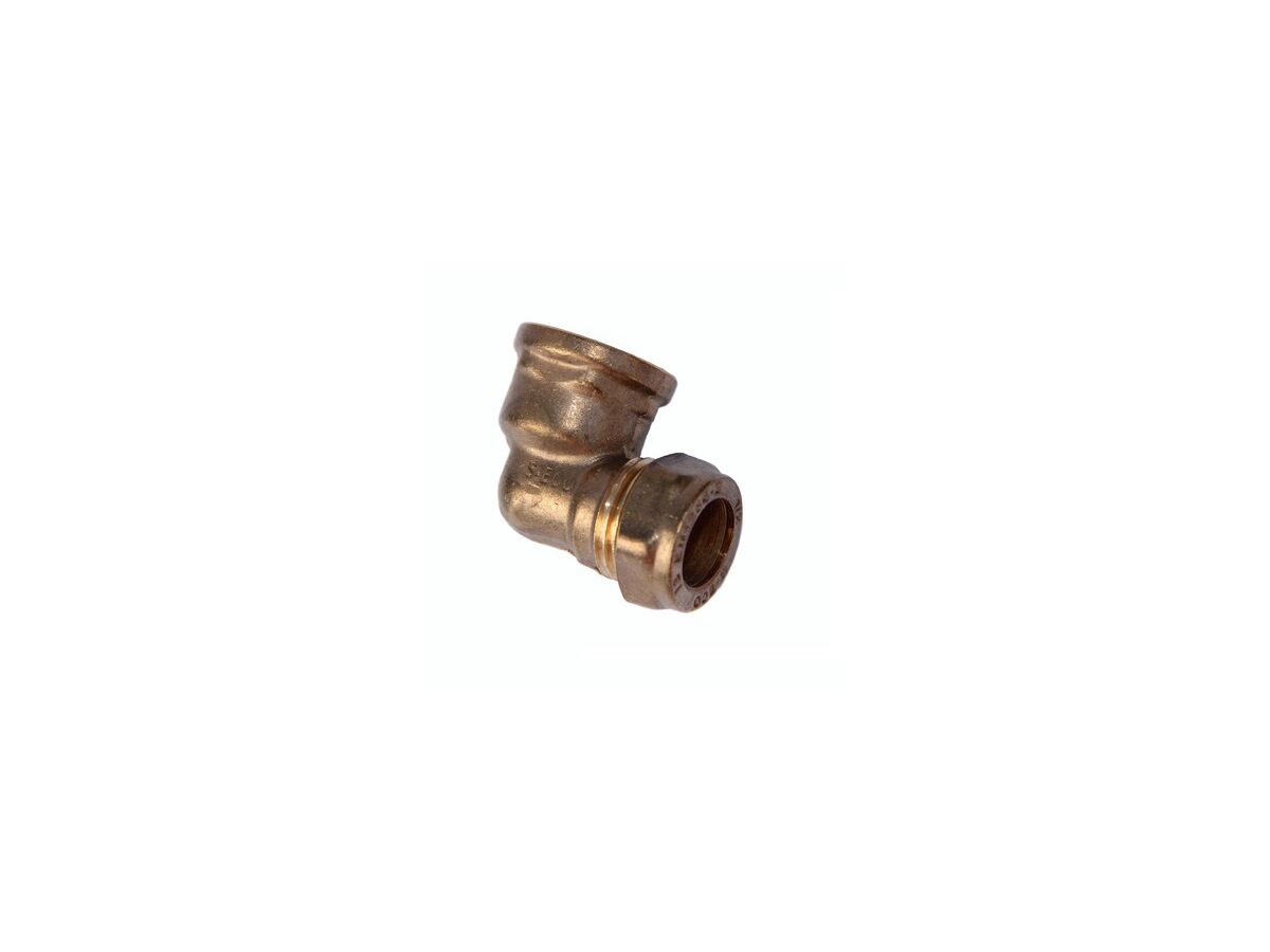 Brass Gas Compression Female Elbow 25X25 Bsp from Reece