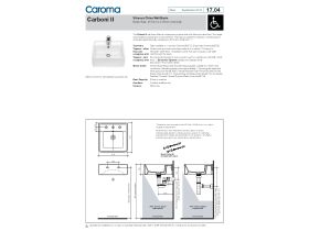 Specification Sheet - Caroma Carboni Wall Basin with Overflow 1 Taphole White