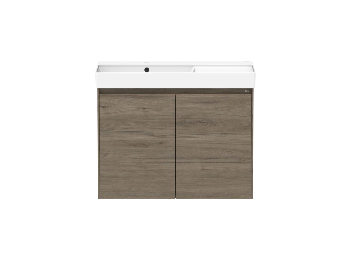 Hero - Roca Ona Vanity All Door Left Hand Bowl 800mm Dark Elm