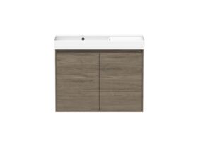 Hero - Roca Ona Vanity All Door Left Hand Bowl 800mm Dark Elm