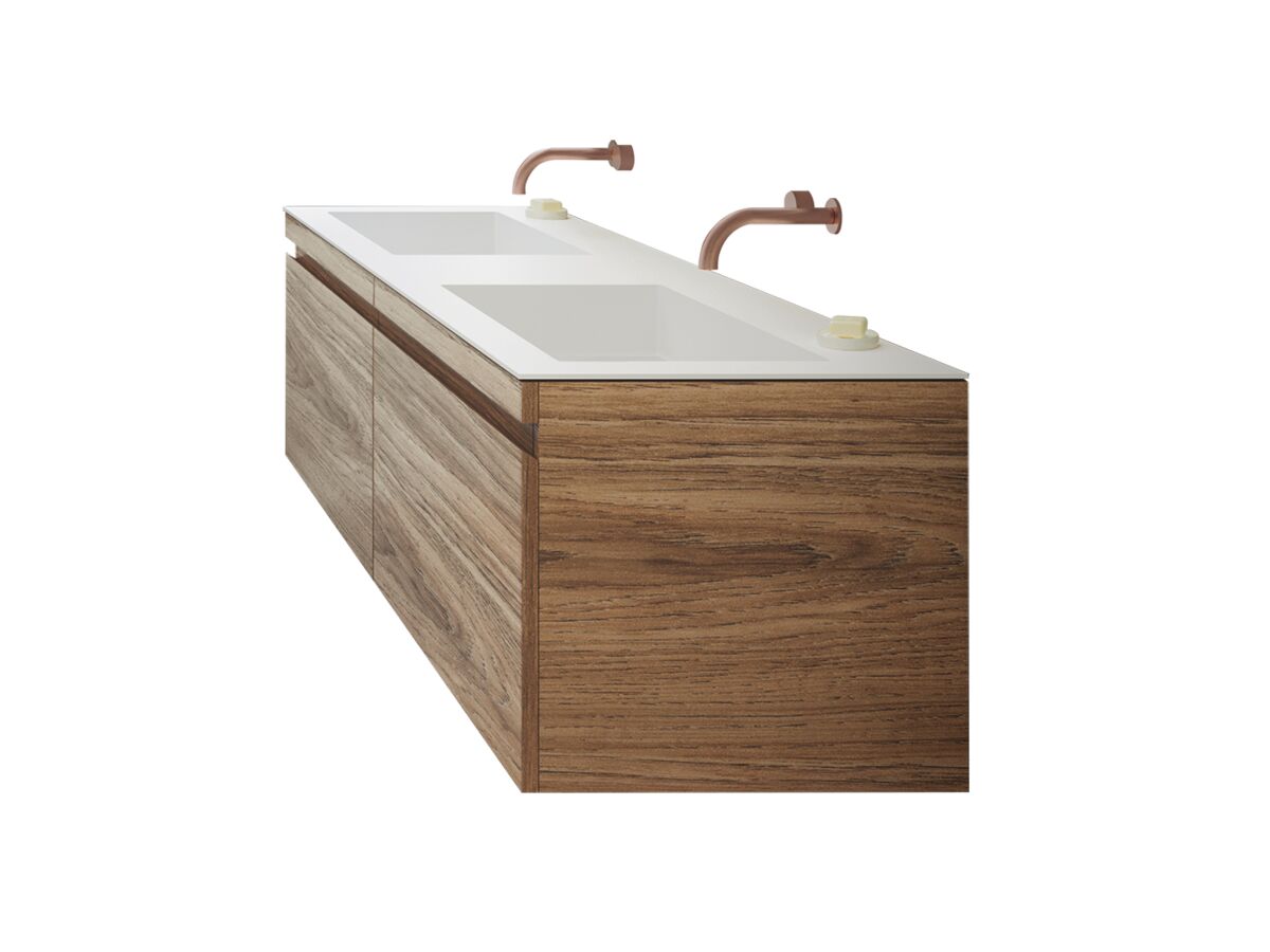 Urban Mkii 1400mm Vanity Unit Double Bowl Oak From Reece