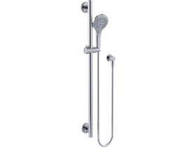 Mizu Drift 900mm Independent Straight Handshower Grab Rail Kit 3 function Chrome / Polished Stainless Steel (5 Star)