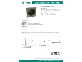 Specification Sheet - RBA Security Recessed Toilet Roll Holder Stainless Steel