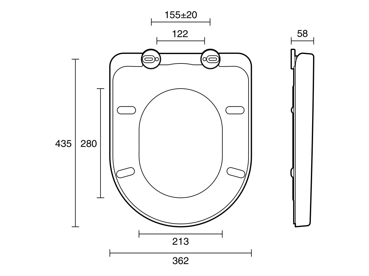 Kado Lux Soft Close Quick Release Toilet Seat White from Reece
