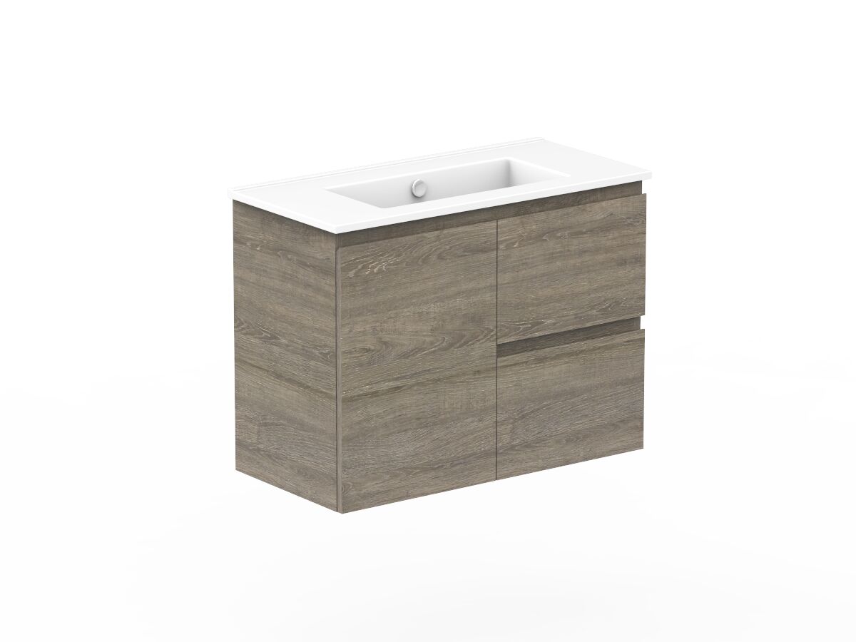 Posh Domaine Plus 750mm Ensuite Wall Hung Vanity Unit Ceramic Top from