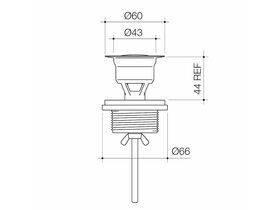 Clark Pop Up Basin Waste Matte Black