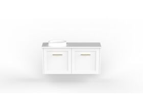 Kado Lux Petite Vanity Unit Wall Hung 900 Left Bowl (Basin Included)