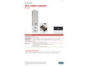 Technical Guide - Kado Era Wall Hung Linen Cabinet 1 Door & 2 Drawers