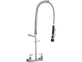 Exposed Breech Wall Mount Pre Rinse Unit with Spreaders Complete