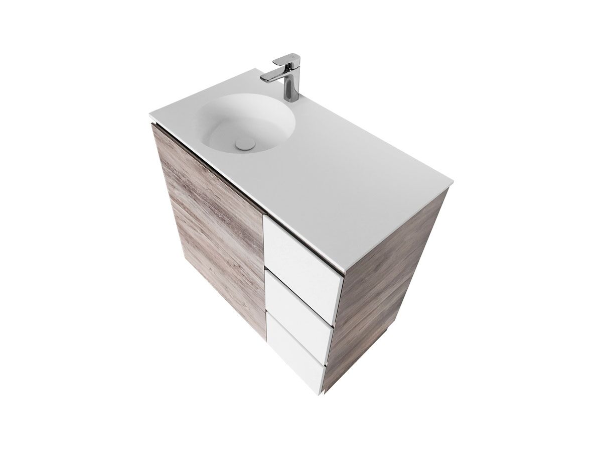 Cibo Habitat Full Vanity 1 Door 3 Drawer 900mm