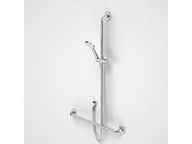 Care Support Shower Set Right Handed with Inverted T Rail Chrome