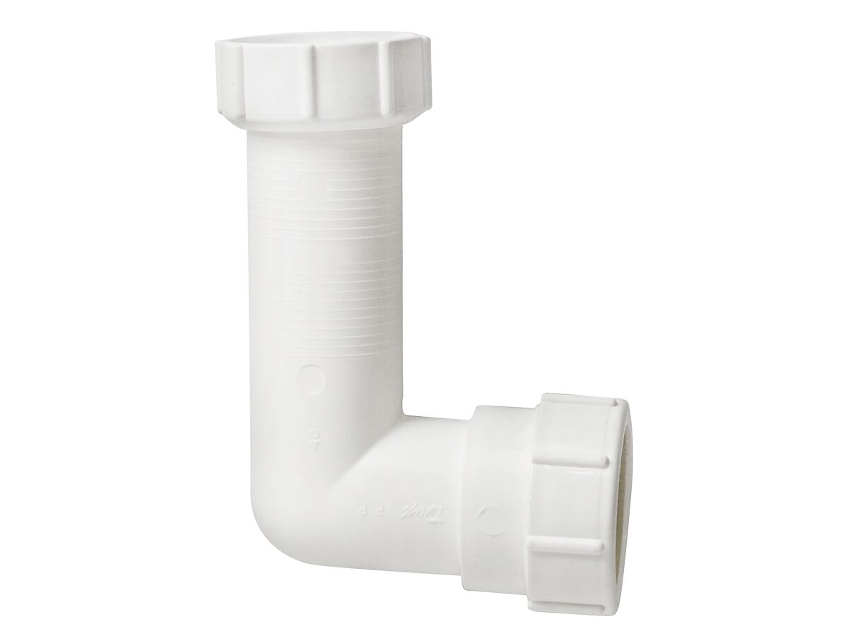 Compression Bend White Female BSP 40 x 95mm