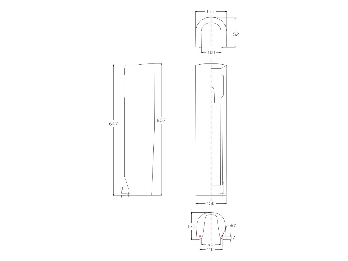 Studio Full Pedestal White
