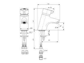 Armitage Shanks Avon 21 Self Closing Mixer (6 Star)
