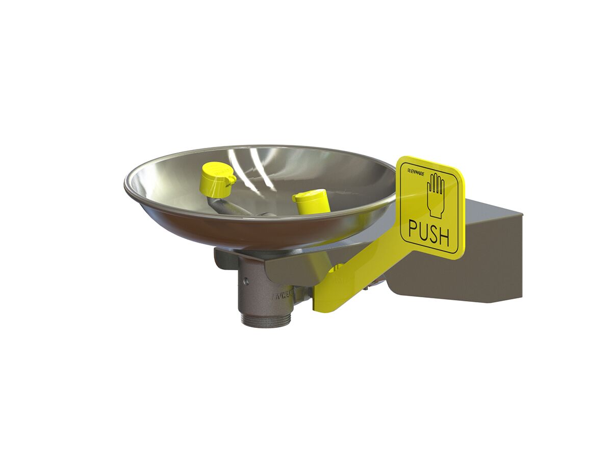 Wall Mounted Eye Wash Hand Operated Stainless Steel