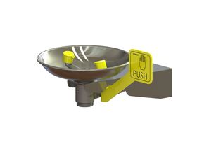 Wall Mounted Eye Wash Hand Operated Stainless Steel