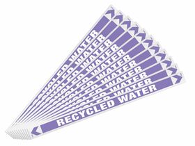 Pipe Marker Recycled Water 400mm x 27mm (10)