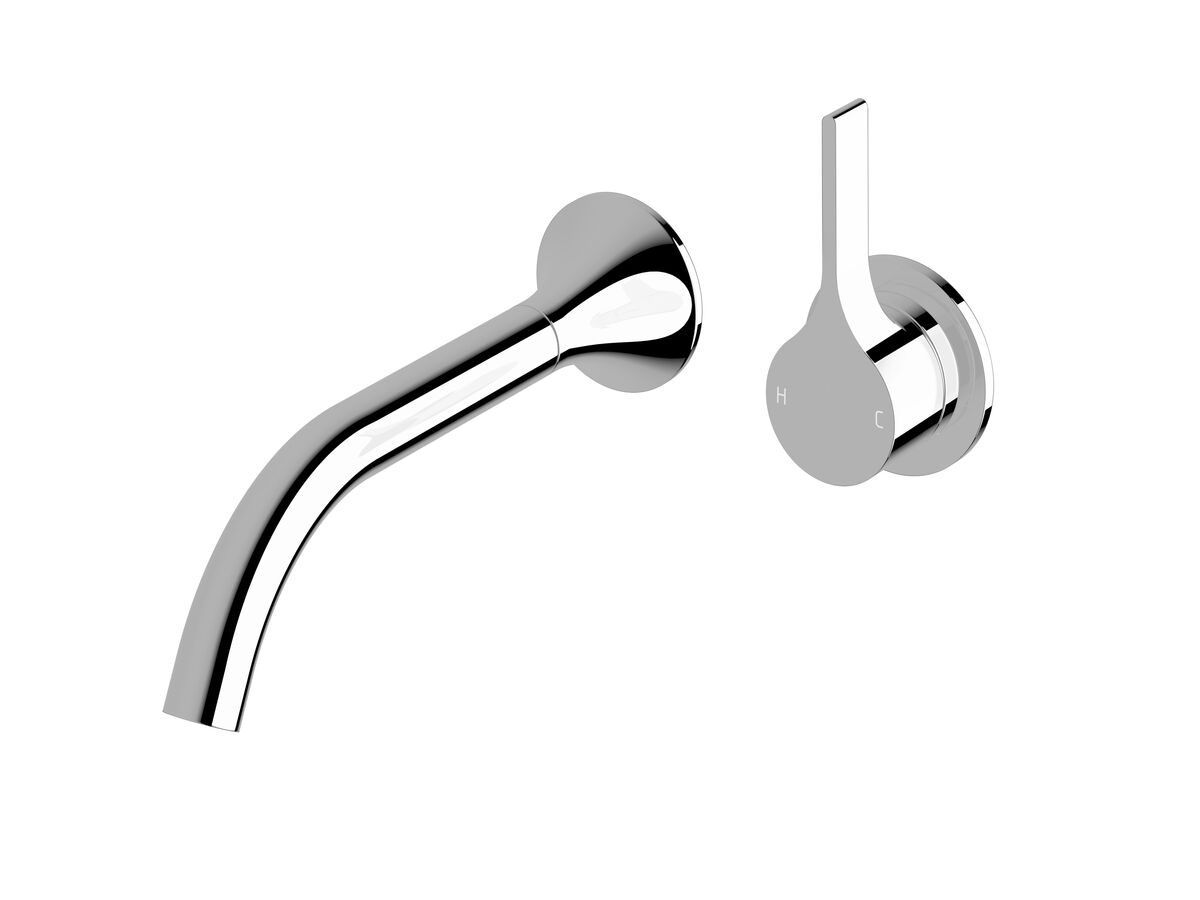 Milli Oria Wall Bath Mixer Outlet System 215mm Chrome