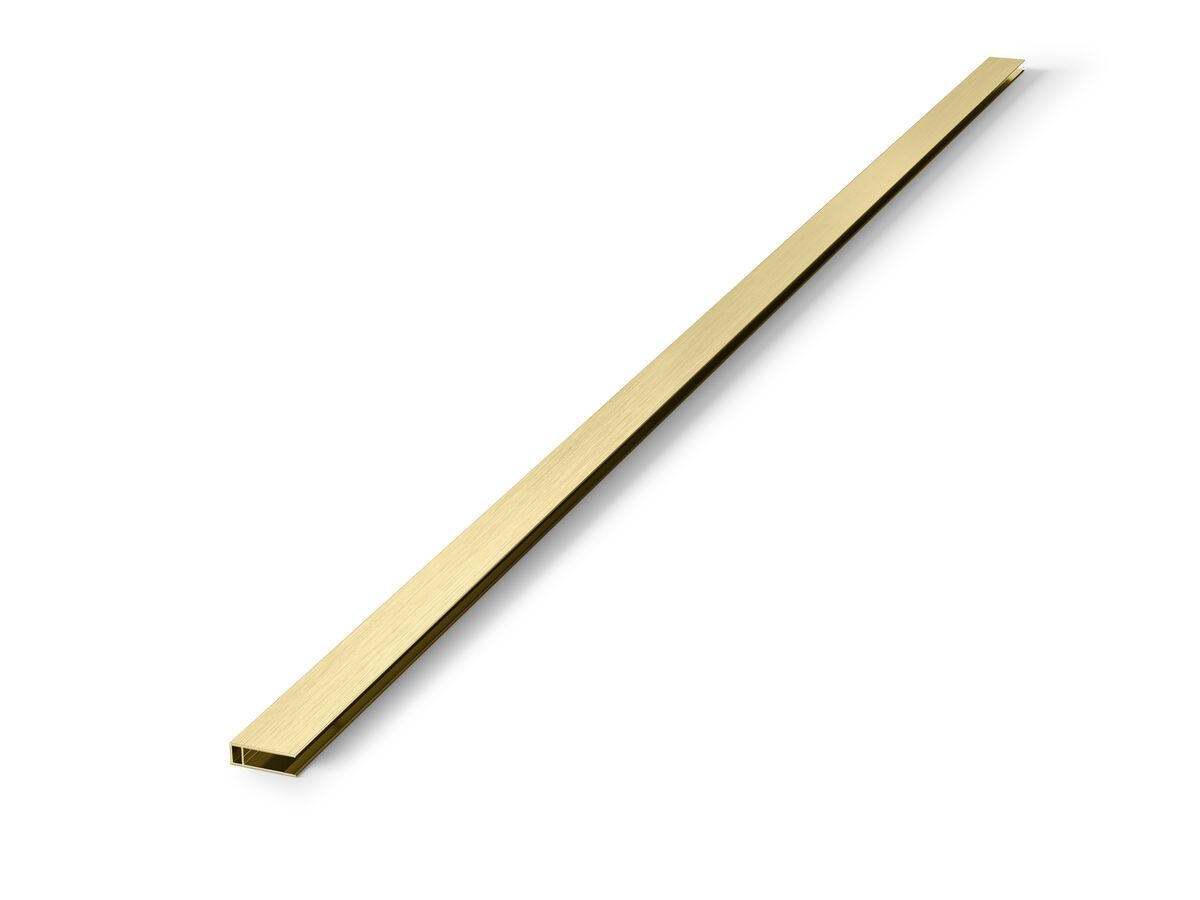 Kado Lux Frameless Shower Screen Wall Channel Brushed Brass