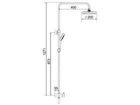 American Standard Cygnet Twin Shower Round 1 Function Chrome (3 Star)