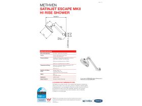 Technical Guide - Satinjet Escape MK2 Hi Rise Shower Chrome (3 Star)