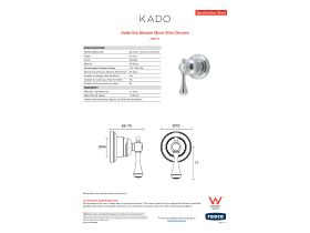 Specification Sheet - Kado Era Shower Mixer Slim Chrome