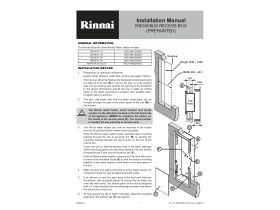 Installation Instructions - Rinnai Infinity Lockable Recessed Box