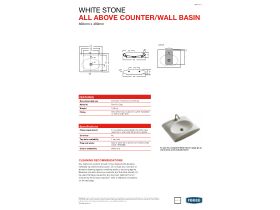 Technical Guide - WHITE STONE Lavabo All Above Counter Basin White