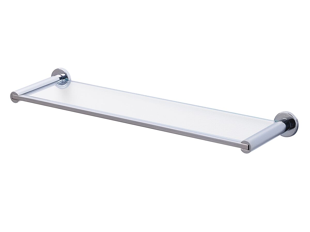 Mizu Drift Glass Shelf Chrome