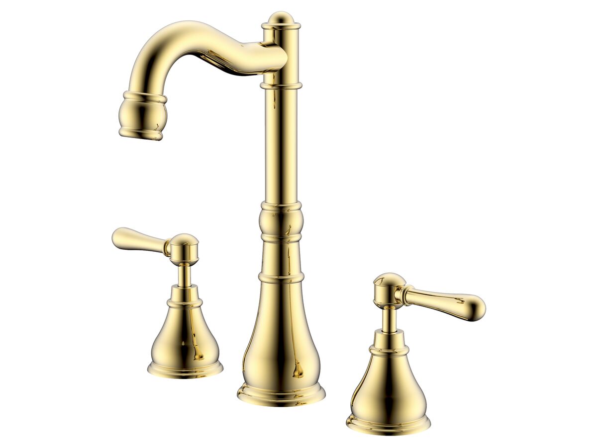 Milli Voir English Basin Set Lever Handle Brass Gold (5 Star)