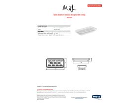Specification Sheet - Milli Glance Glass Soap Dish Only