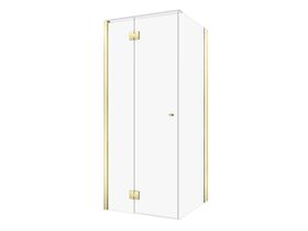 Hero - Kado Lux Frameless Enclosure with Wall Channel 900 x 900mm Brushed Brass
