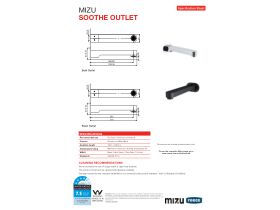 Specification Sheet - Mizu Soothe Outlet Matte Black (4 Star)