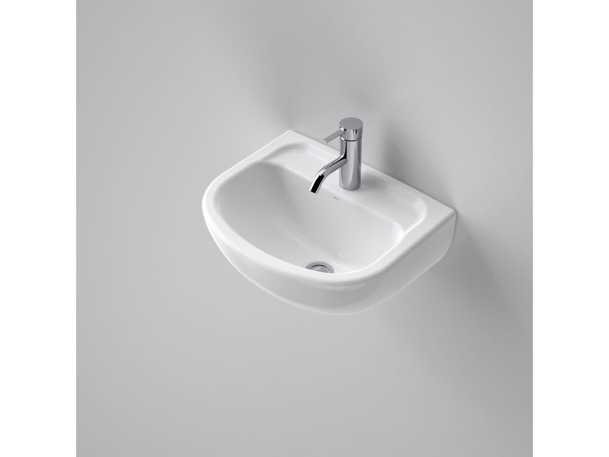 Caroma Faun Wall Basin 450 1 Taphole White