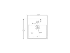 Kado Aspect Solid Wall Basin 330x330mm 1 Taphole White