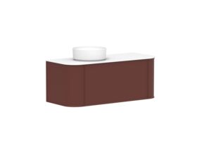 Kado Era 12mm Durasein Top Double Curve All Drawer 1200mm Wall Hung Vanity with Left Hand Basin