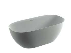 Kado Lussi Cast Solid Surface Freestanding Thin Edge Bath with Plug & Waste 1700mm White