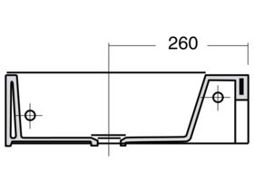 AXA Hox Mini Basin with Fixing Bolt 1 Taphole Rear (New) White