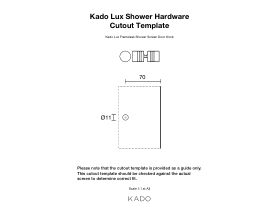 Cutout Template - Kado Lux Frameless Shower Screen Door Knob