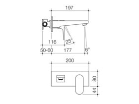 Caroma Track Wall Basin Mixer Chrome (4 Star)