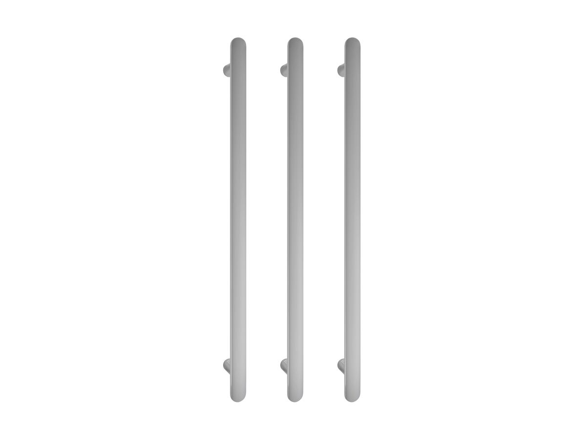 Mizu Soothe Vertical Heated Towel Rail (Triple Pack) Polished Stainless