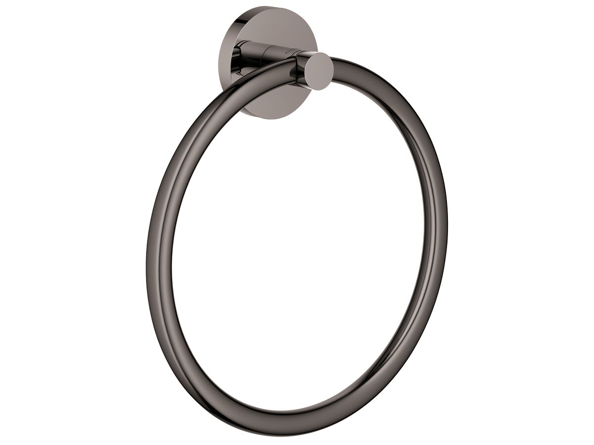 GROHE Essentials Accessories Towel Ring Hard Graphite from Reece