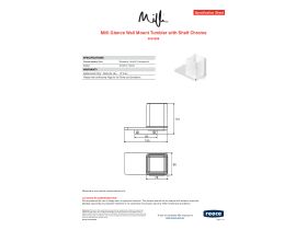 Specification Sheet - Milli Glance Wall Mount Tumbler with Shelf Chrome