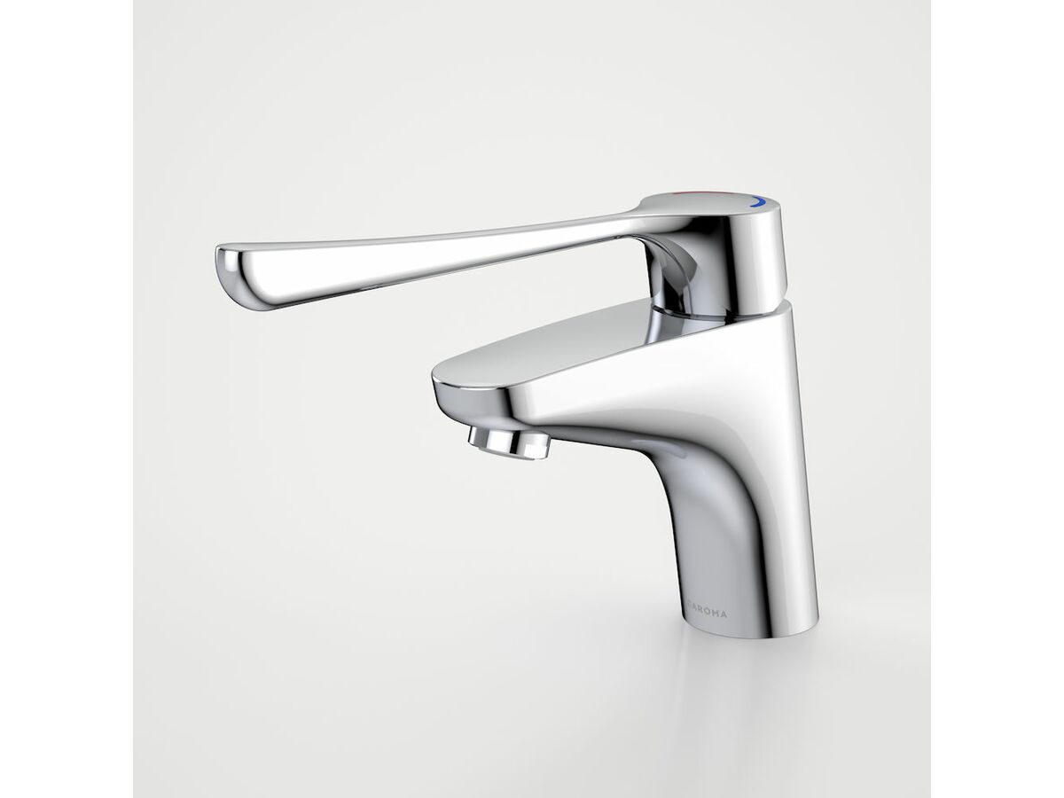 Caroma Care Plus Basin Mixer with Care Handle Chrome