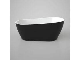 Caroma Noir 1700 Freestanding Bath Black/ White