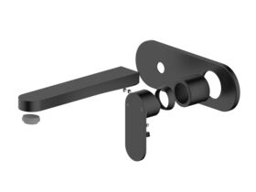 Hero - Mizu Soothe MK2 Wall Basin/Bath Mix Trimset Matte Black (6 Star)
