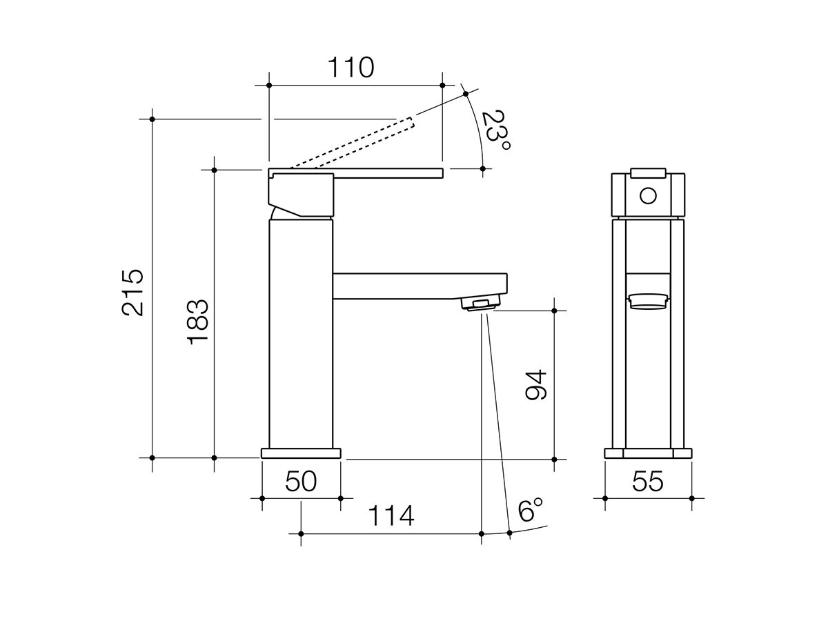 Caroma Saracom Basin Mixer Chrome (6 Star)