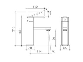 Caroma Saracom Basin Mixer Chrome (6 Star)