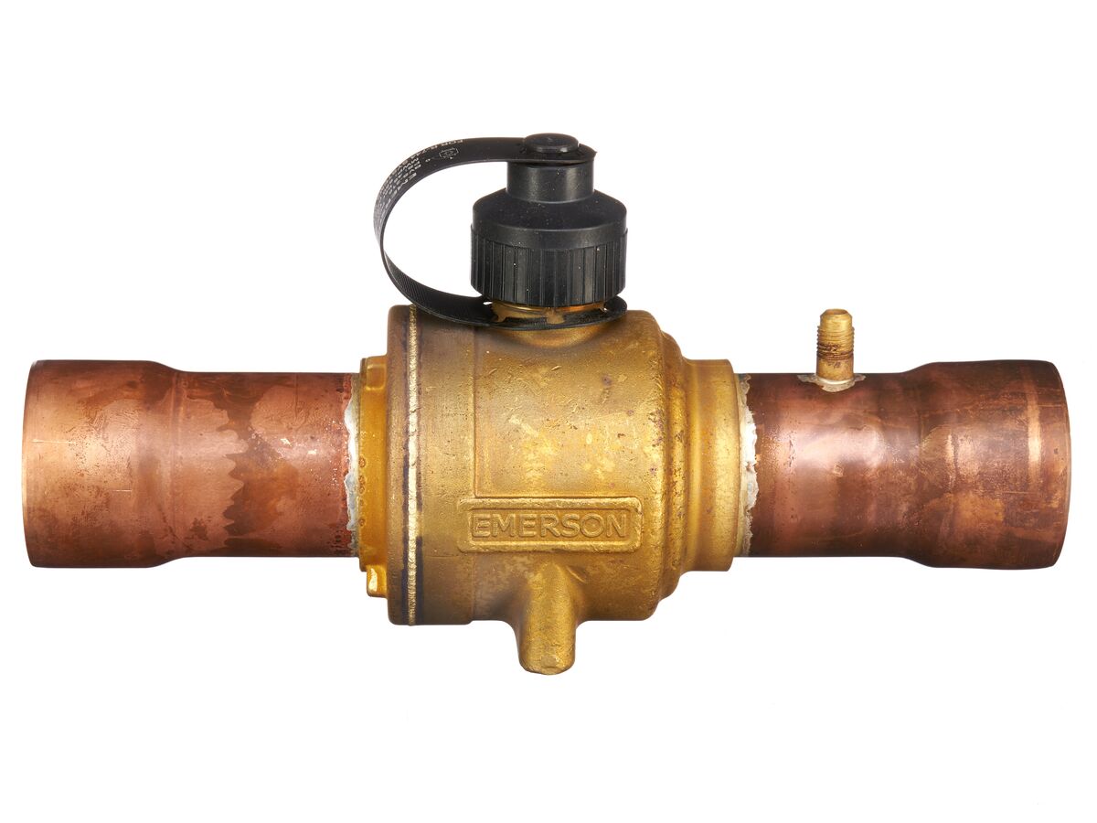 Emerson Ball Valve With Access Port 2 1/8" Solder Connection BVS218